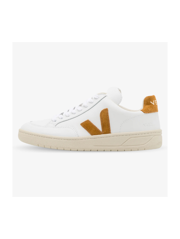 Veja V-12 Leather White Camel