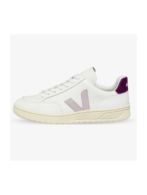 Veja V-12 Leather White Parme Magenta