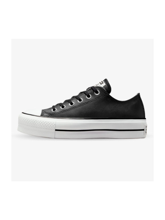 Converse Chuck Taylor All Star con Plataforma Clean Leather Negras