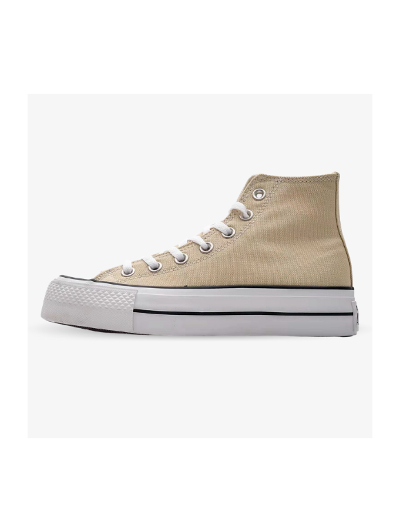 Converse All Star Altas Plataforma OX Beige