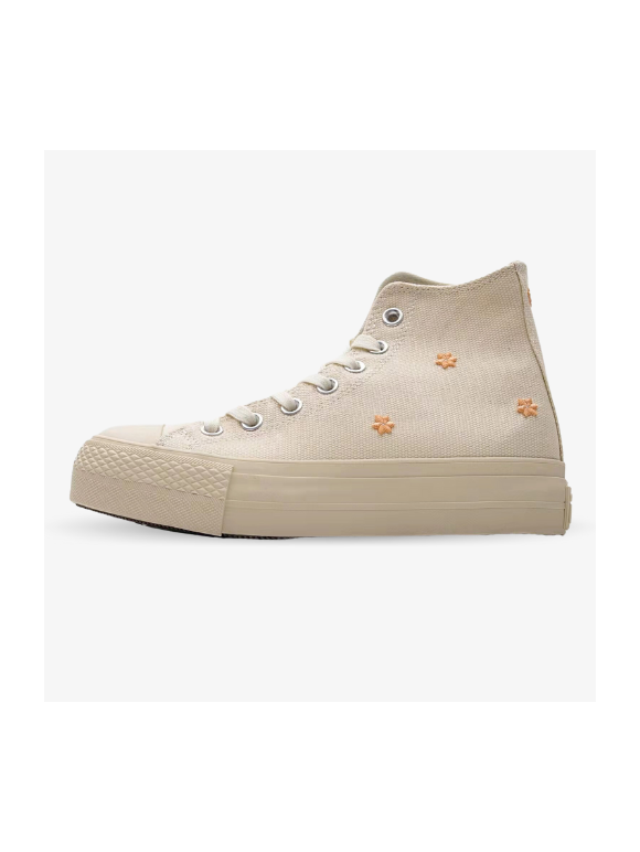 Converse Altas Plataforma Crema