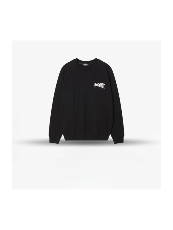 Sudadera Balenciaga negra logo blanco