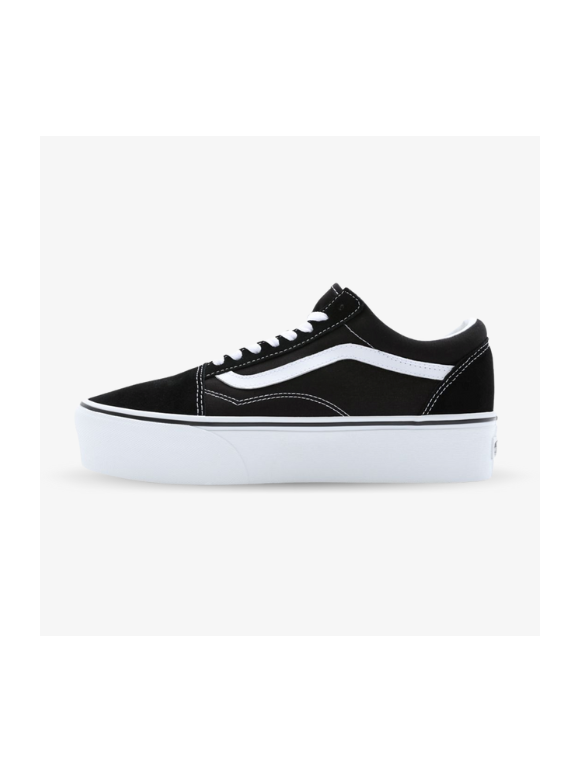 Vans bajas con plataforma negras