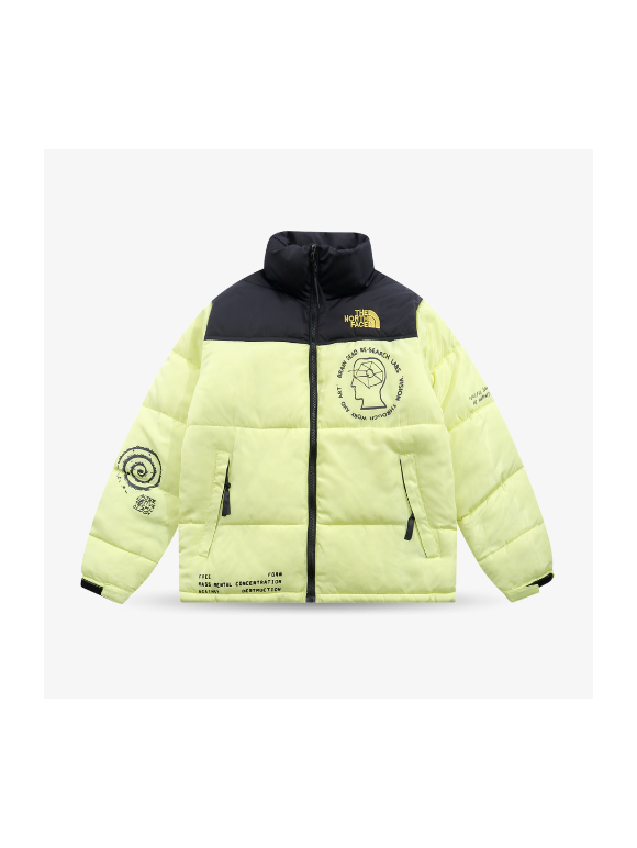 Chaqueta The North Face x Brain Dead Nuptse Jacket Cream Amarilla