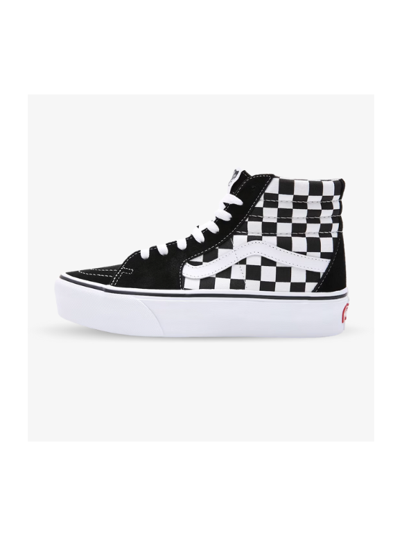 Vans altas con plataforma cuadros