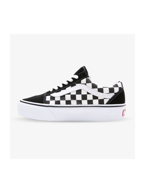 Vans bajas con plataforma cuadros