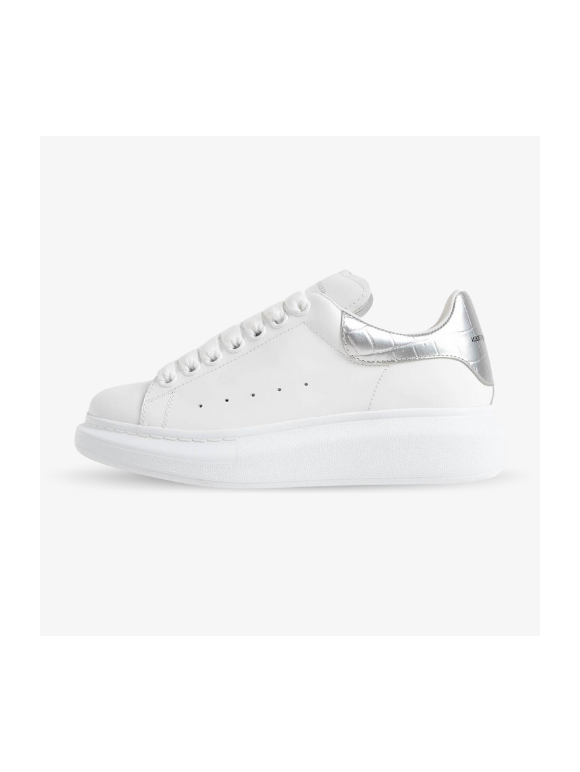 Alexander McQueen Blancas Plateadas Croco