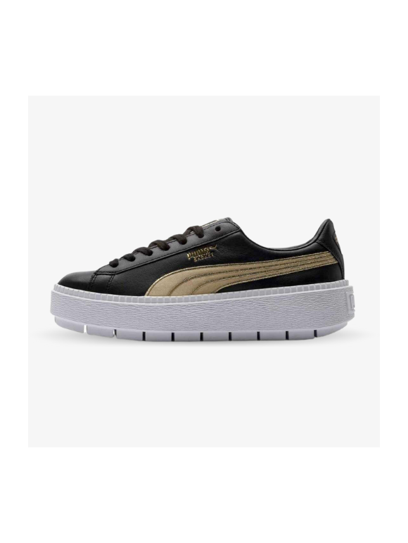 Puma Basket con Plataforma Negras y Doradas