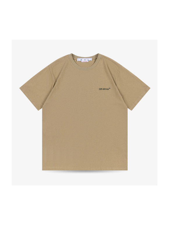 Camiseta Off White Garabato Marrón