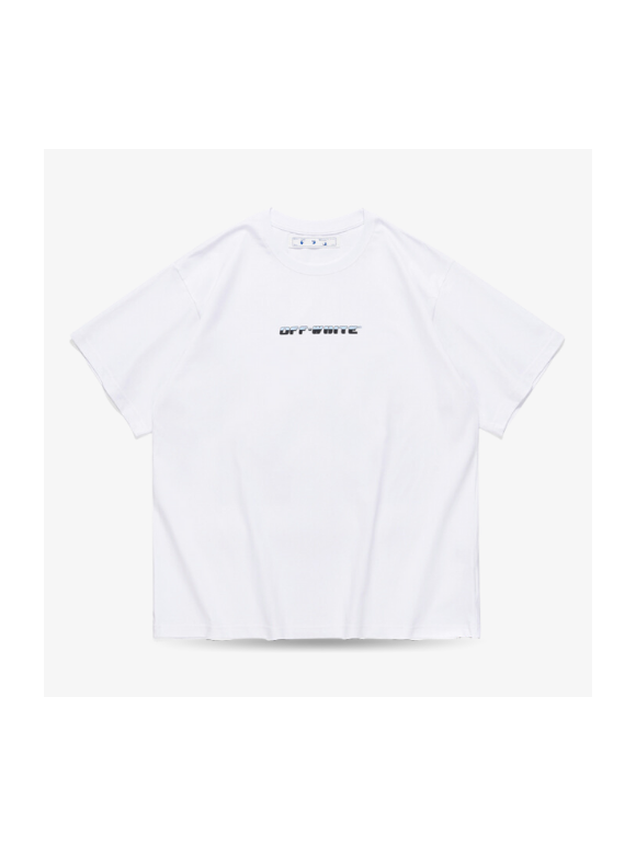 Camiseta Off White Print Logo Blanca