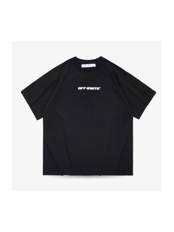 Camiseta Off White Print Logo Negra