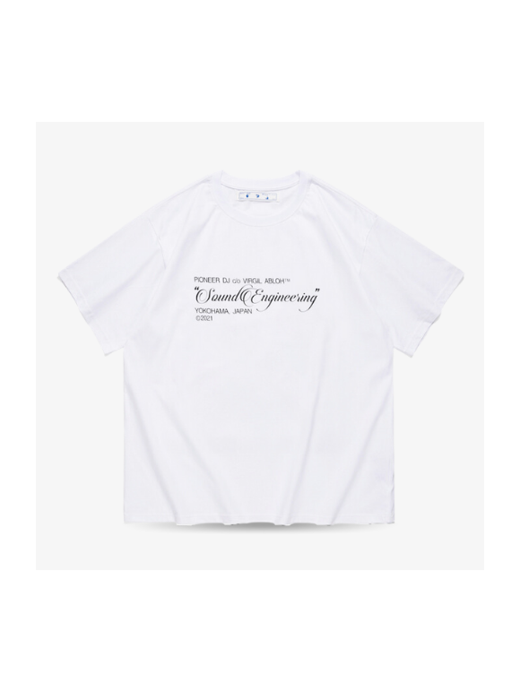 Camiseta Off White Pioneer DJ x Virgil Abloh Blanca