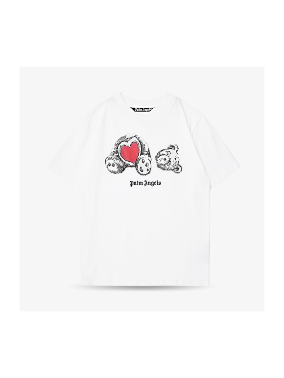 Camiseta Palm Angels Oso Enamorado Blanca