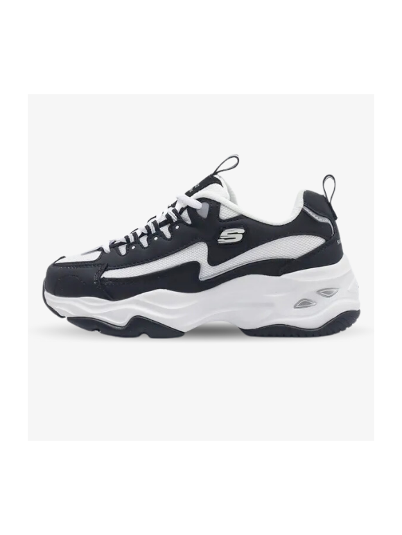 Skechers D'Lites Negras con linea Blanca