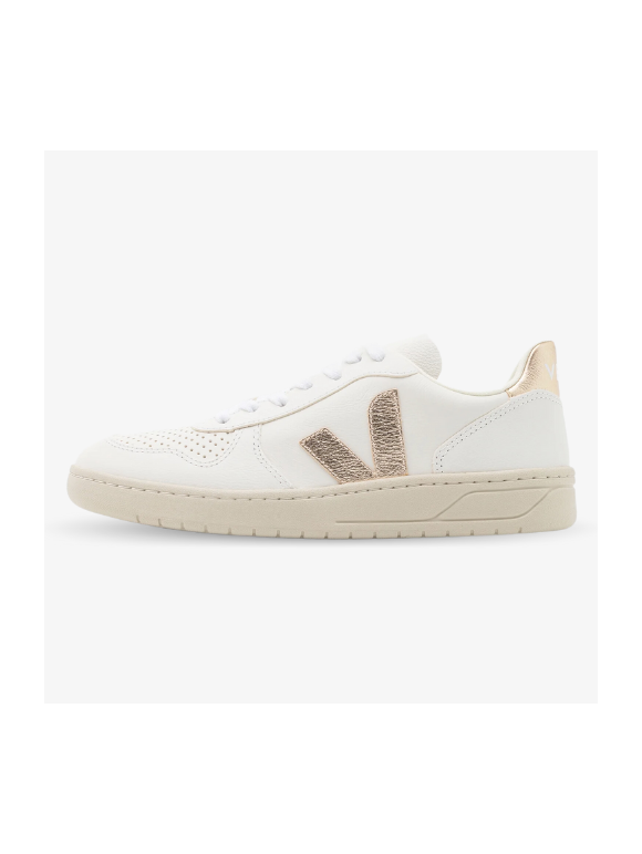 Veja V-10 Chromefree Leather White Platine