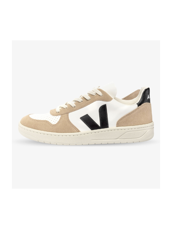 Veja V-10 Chromefree Leather White Sahara